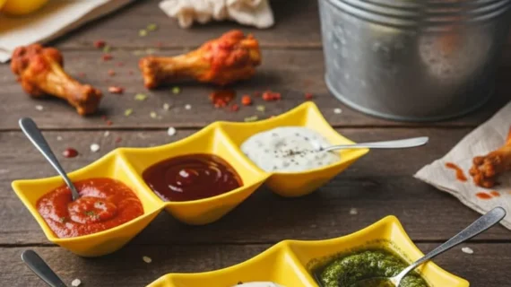 3-Compartment Sauce Serving Dish