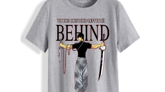 Men Grey Printed T-Shirt With Anime Design