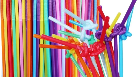 Colorful Flexible Drinking Straws - 50-Pieces