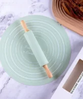 Silicone Rolling Pin & Roti Mat Set