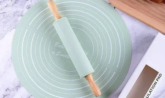 Silicone Rolling Pin & Roti Mat Set