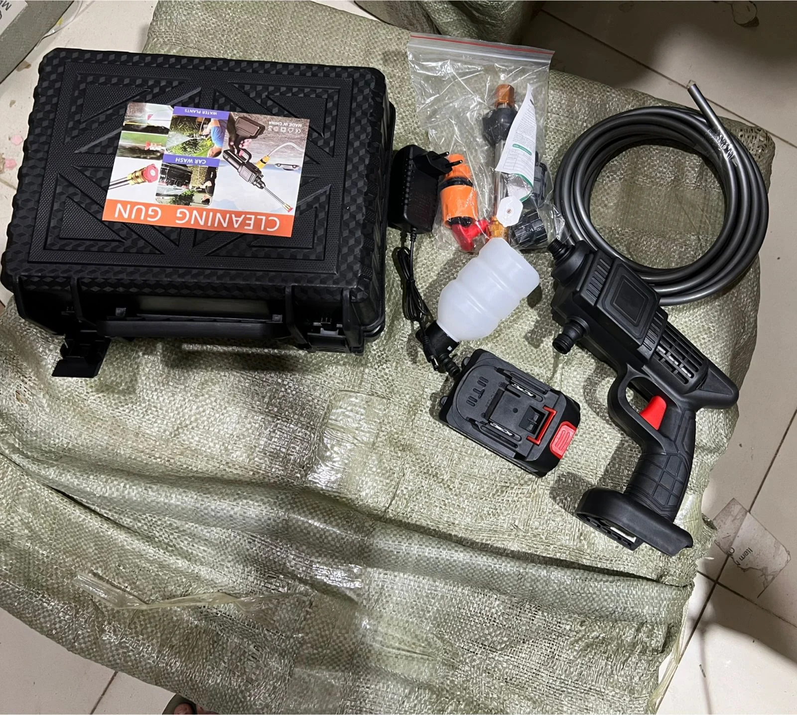 Car Wash Spray Gun | 48V High Pressure Lithium Battery